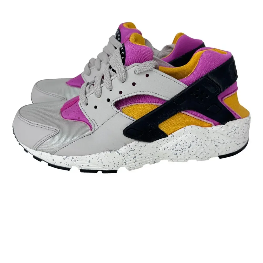 Nike Huarache Run Grade-School Running Shoes 6.5Y Light‎ Bone/Pink 654275-043